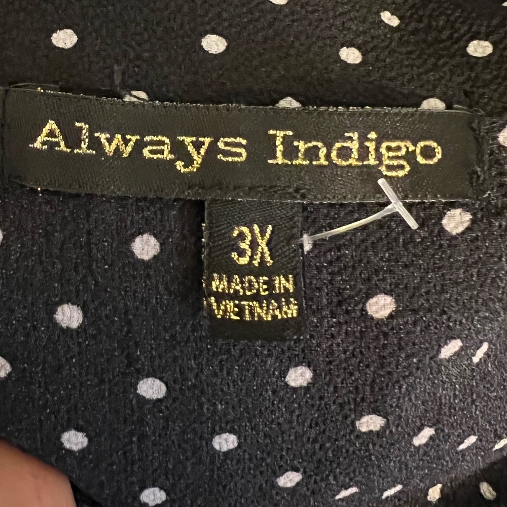 💜Elegant Black Polka Dot Blouse - Picture 4 of 4